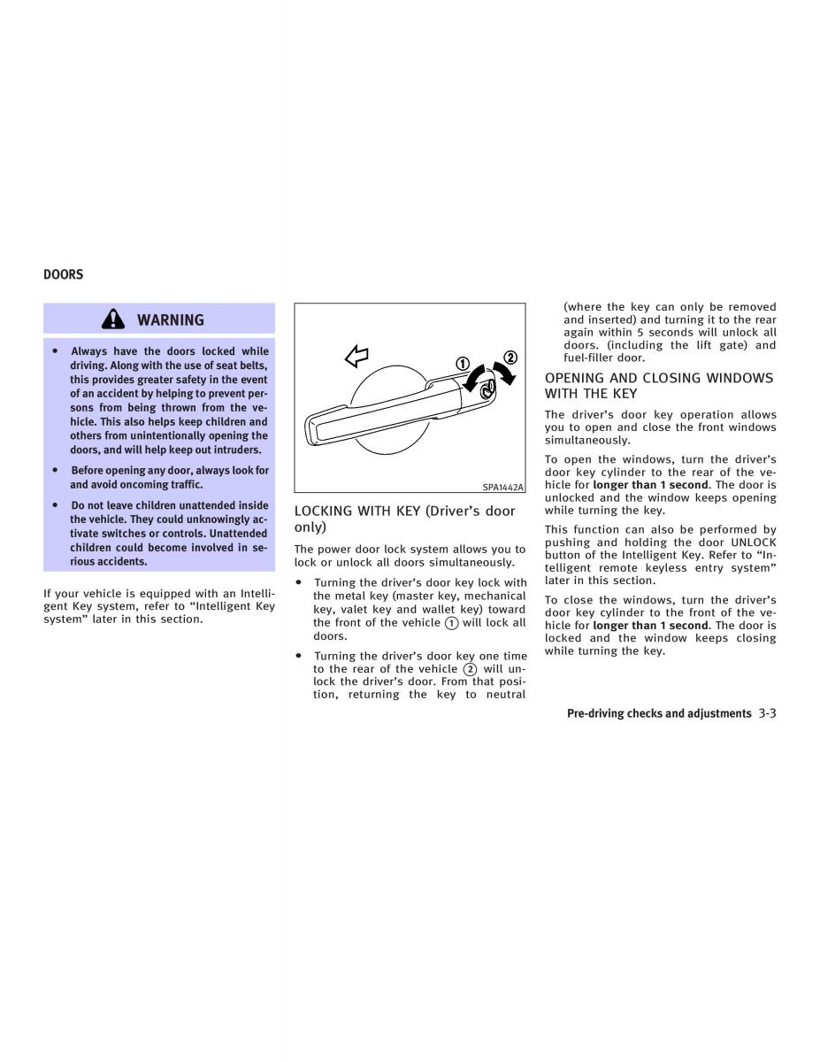 Infiniti FX I owners manual / page 127