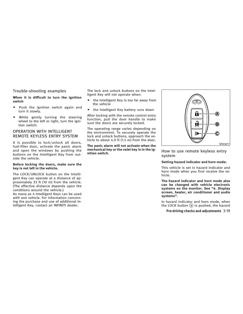 Infiniti FX I owners manual / page 143