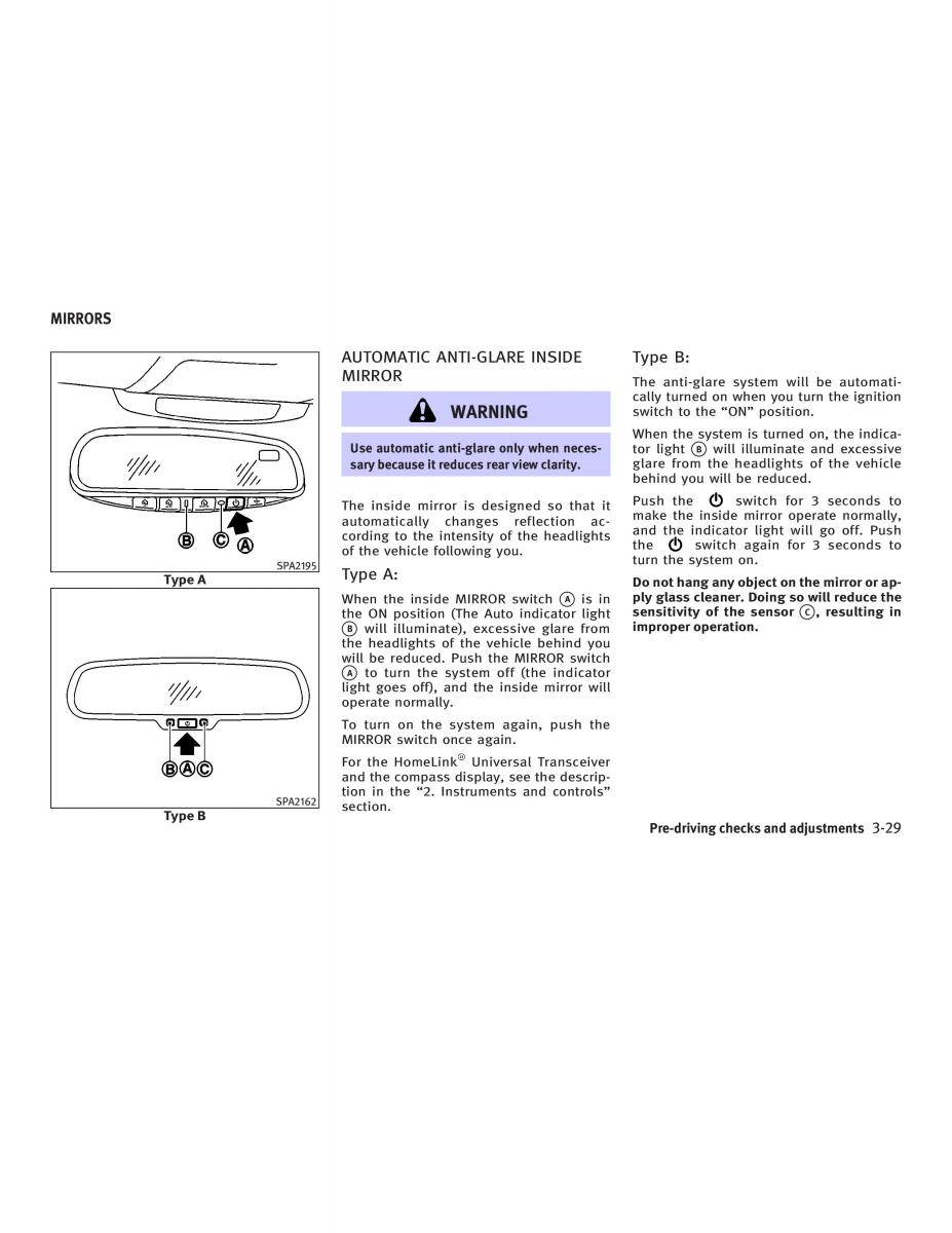 Infiniti FX I owners manual / page 153