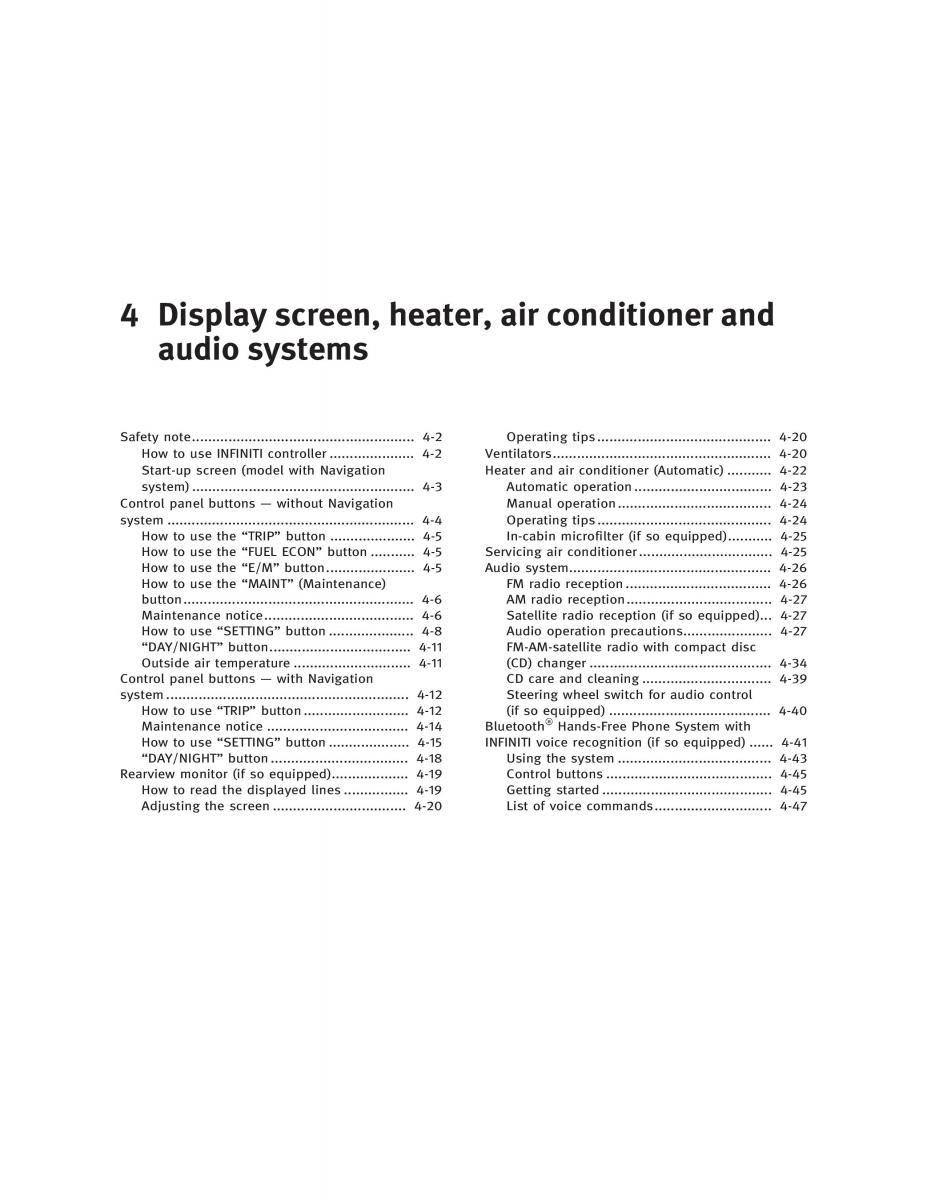 Infiniti FX I owners manual / page 158