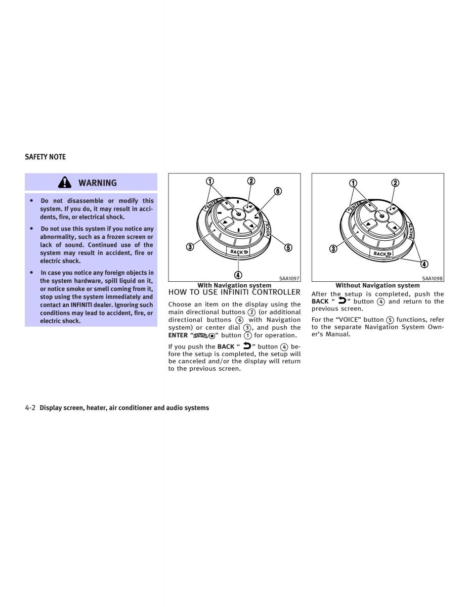 Infiniti FX I owners manual / page 160
