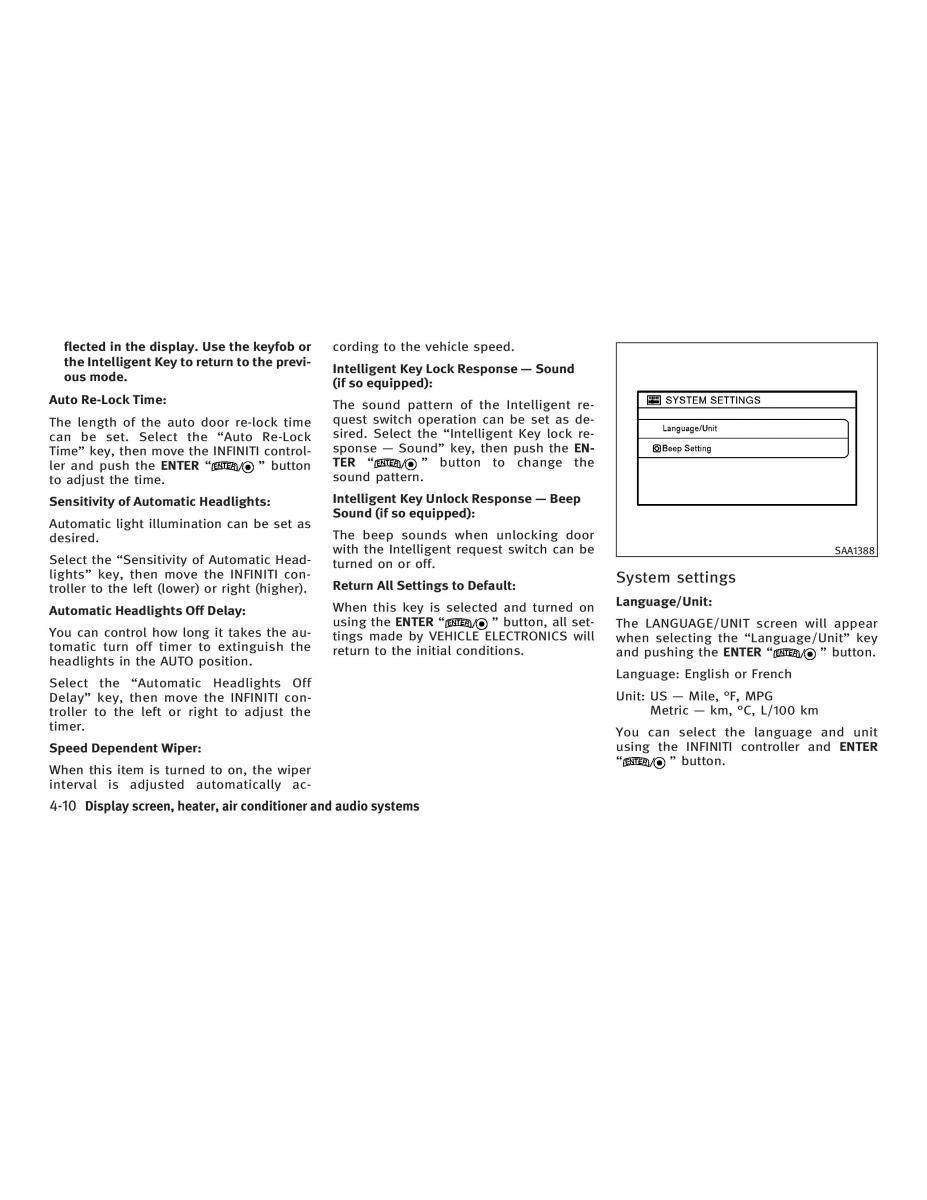 Infiniti FX I owners manual / page 168