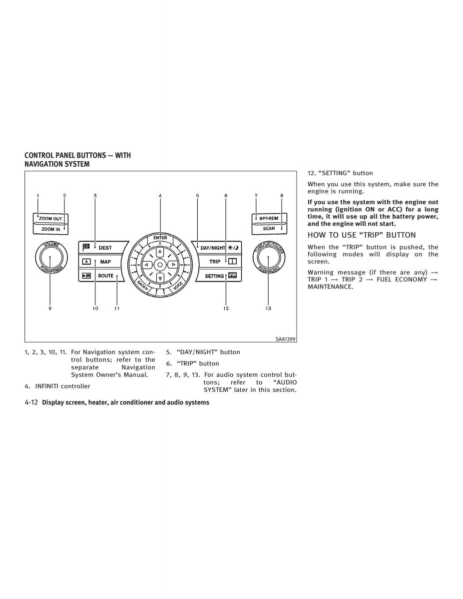 Infiniti FX I owners manual / page 170