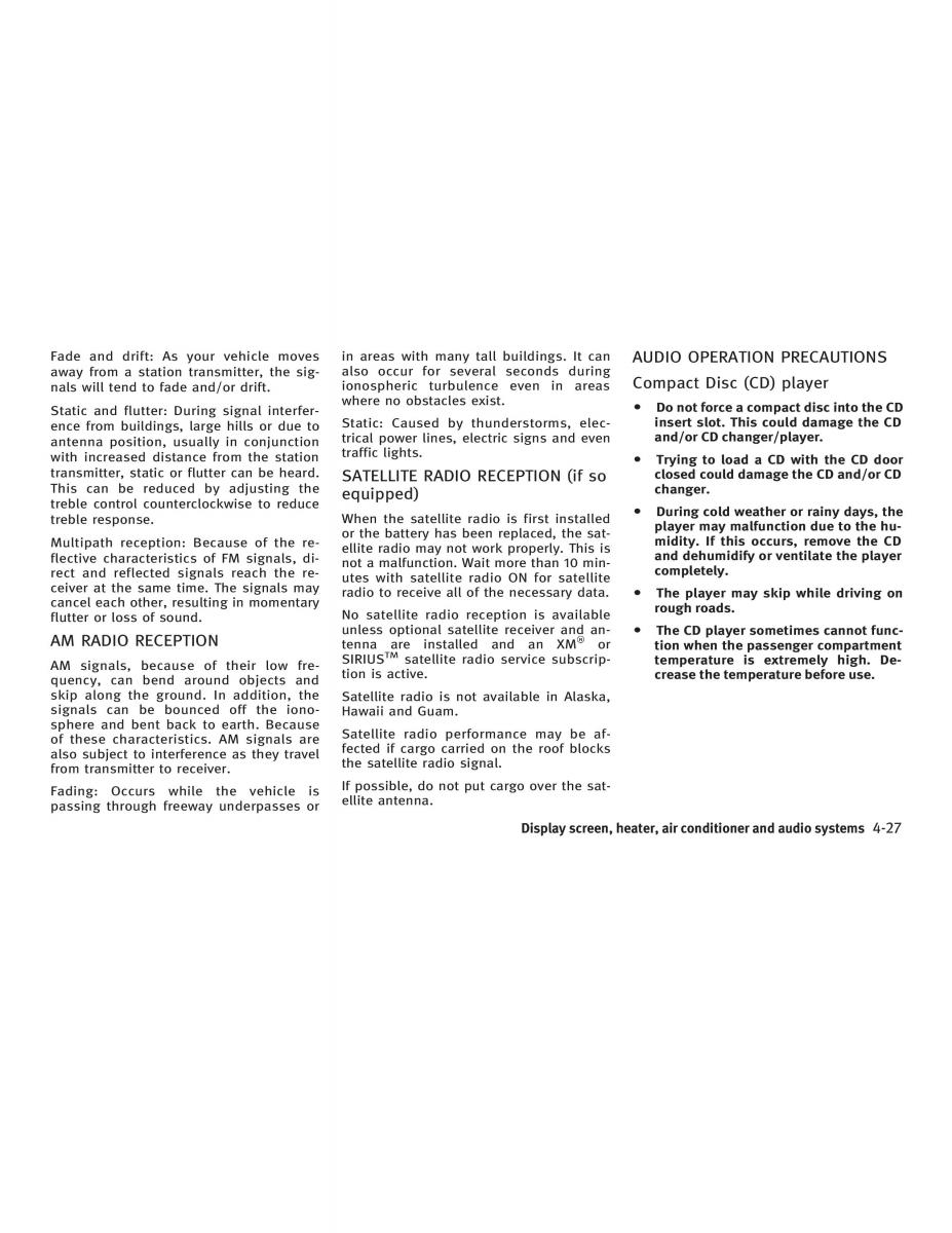 Infiniti FX I owners manual / page 185