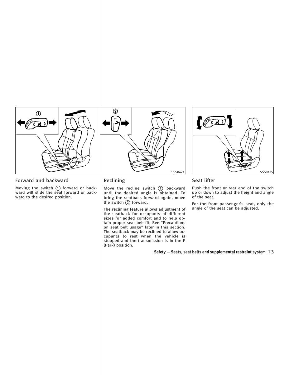 Infiniti FX I owners manual / page 19