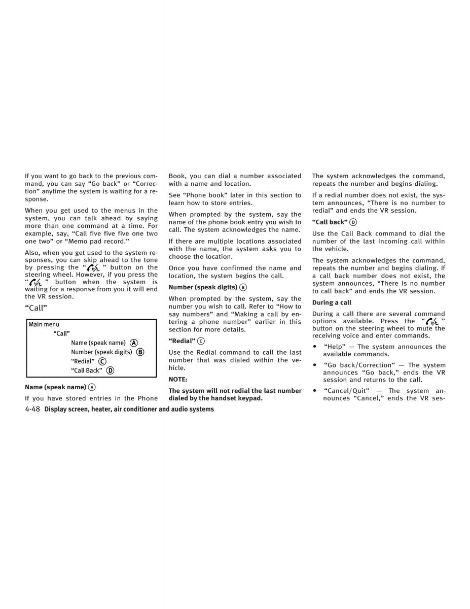 Infiniti FX I owners manual / page 206