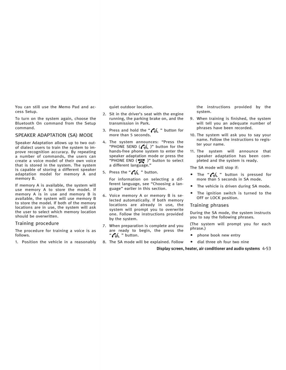 Infiniti FX I owners manual / page 211