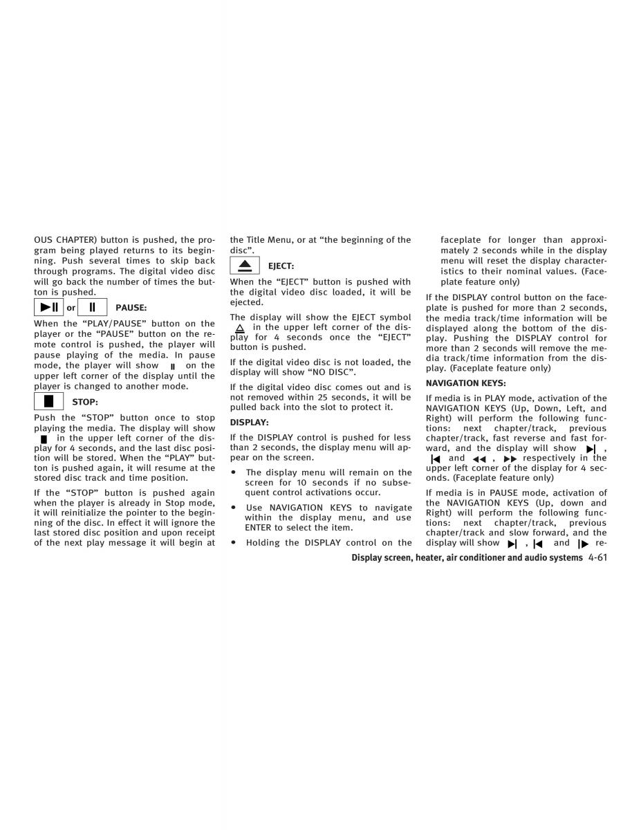 Infiniti FX I owners manual / page 219