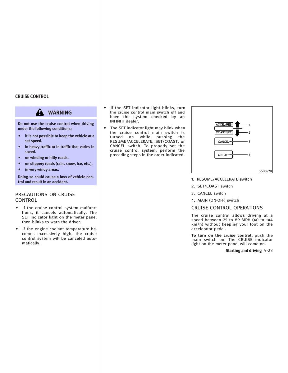 Infiniti FX I owners manual / page 249
