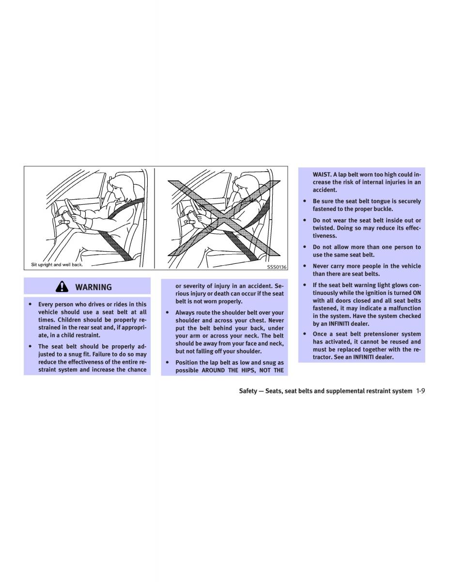 Infiniti FX I owners manual / page 25