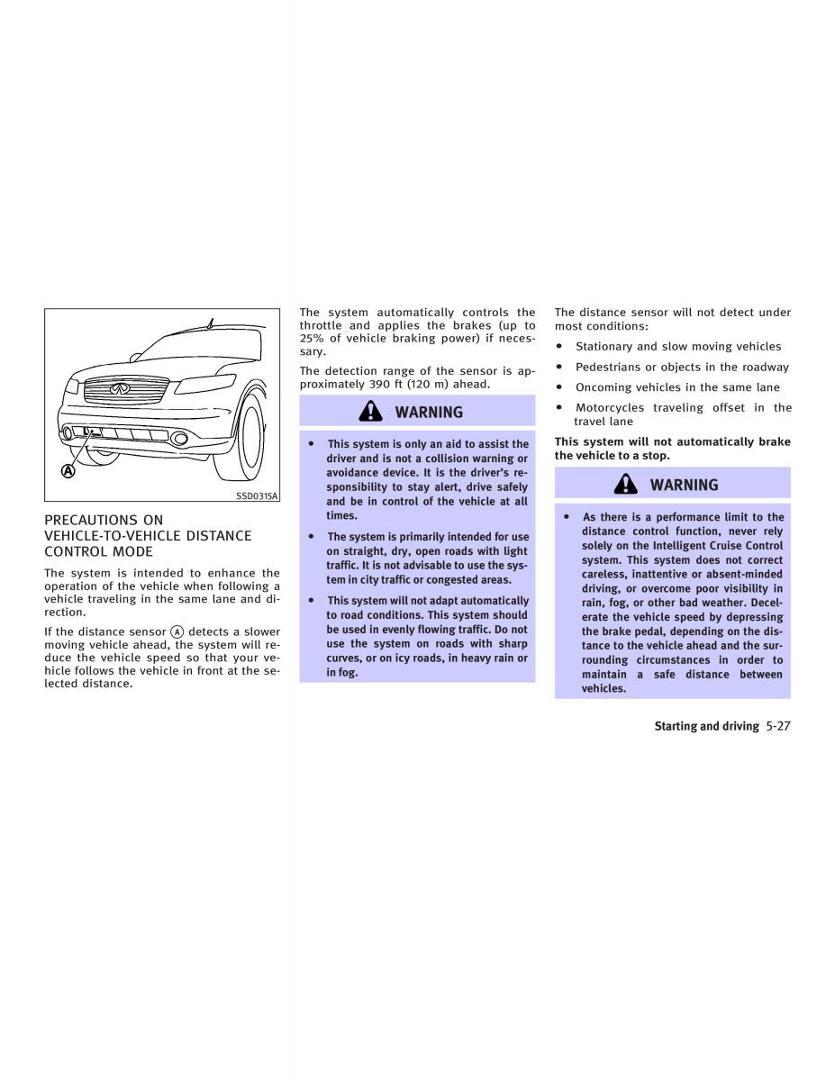 Infiniti FX I owners manual / page 253
