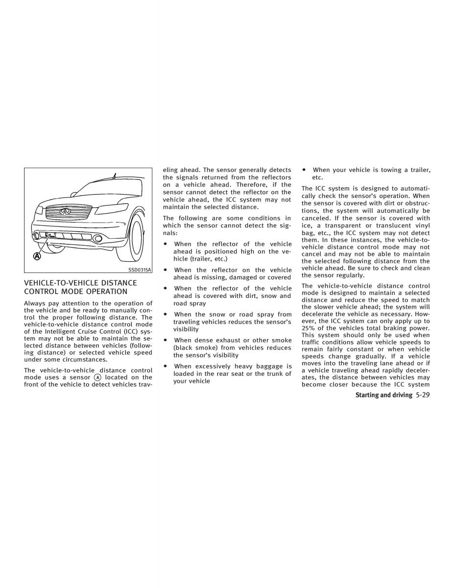 Infiniti FX I owners manual / page 255