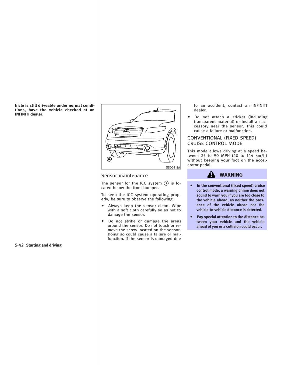 Infiniti FX I owners manual / page 268