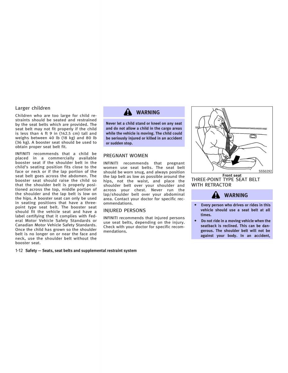 Infiniti FX I owners manual / page 28