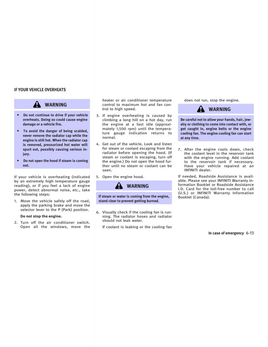 Infiniti FX I owners manual / page 297