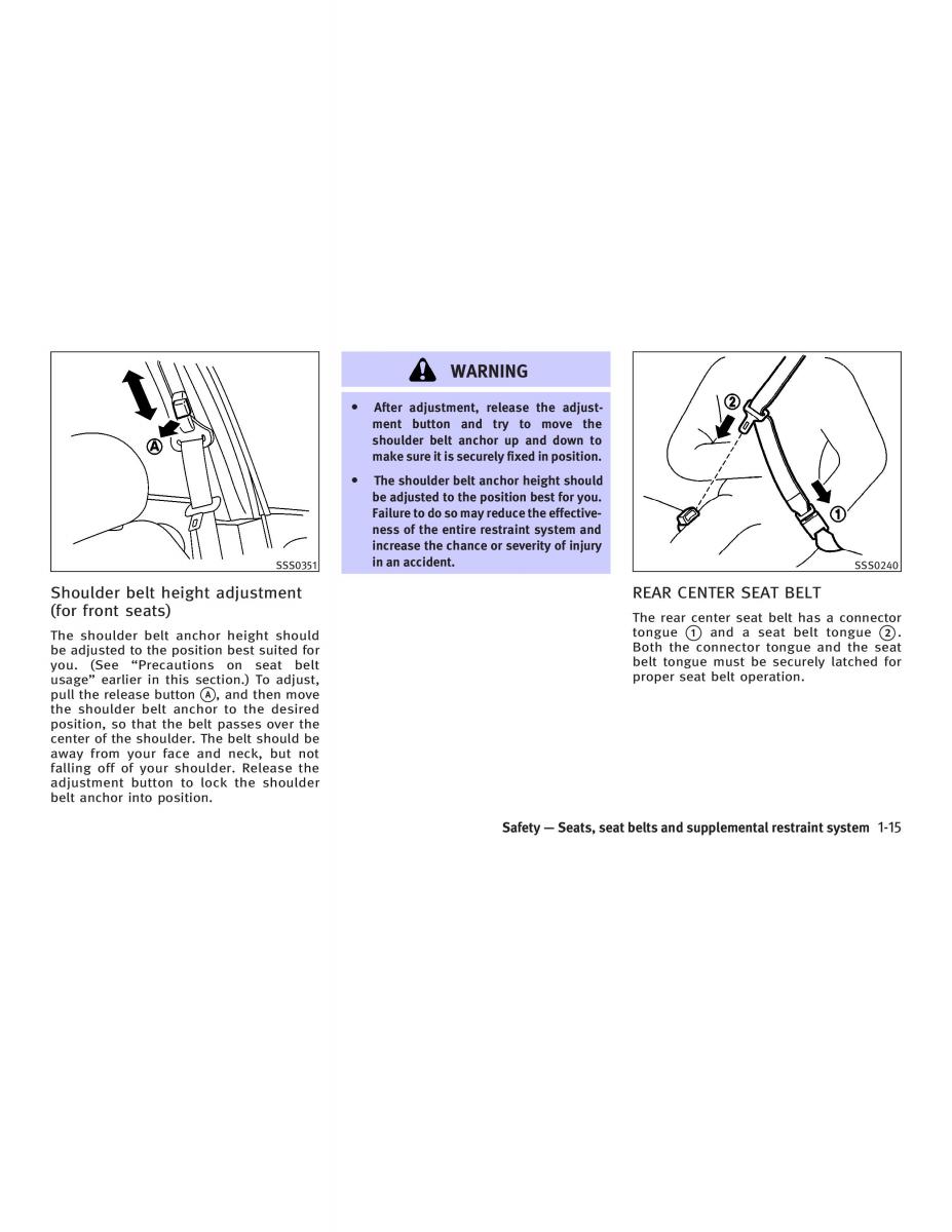 Infiniti FX I owners manual / page 31