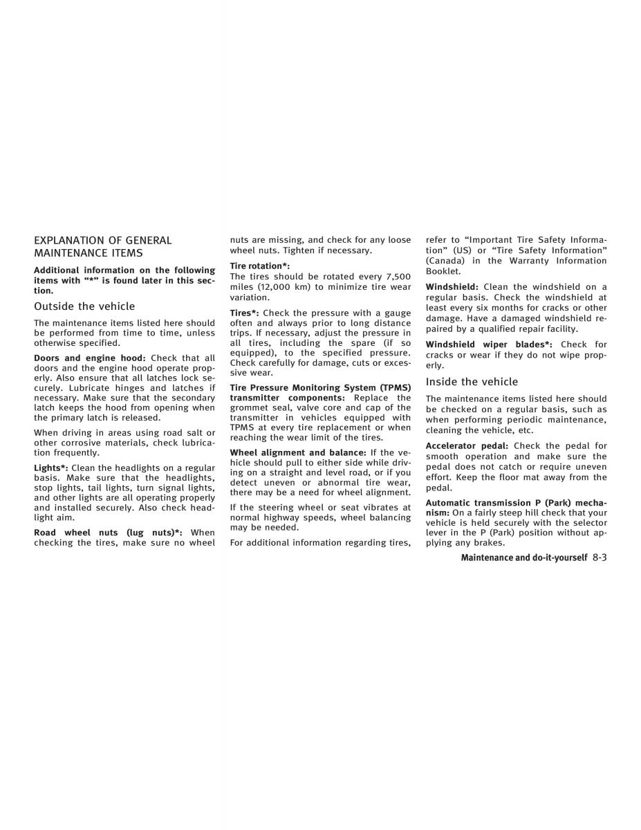 Infiniti FX I owners manual / page 311