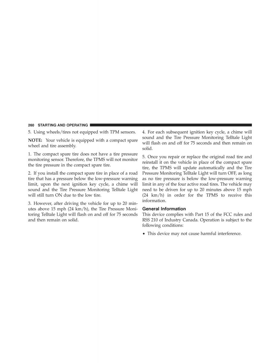 instrukcja obsługi Fiat 500 Fiat 500 owners manual / page 262