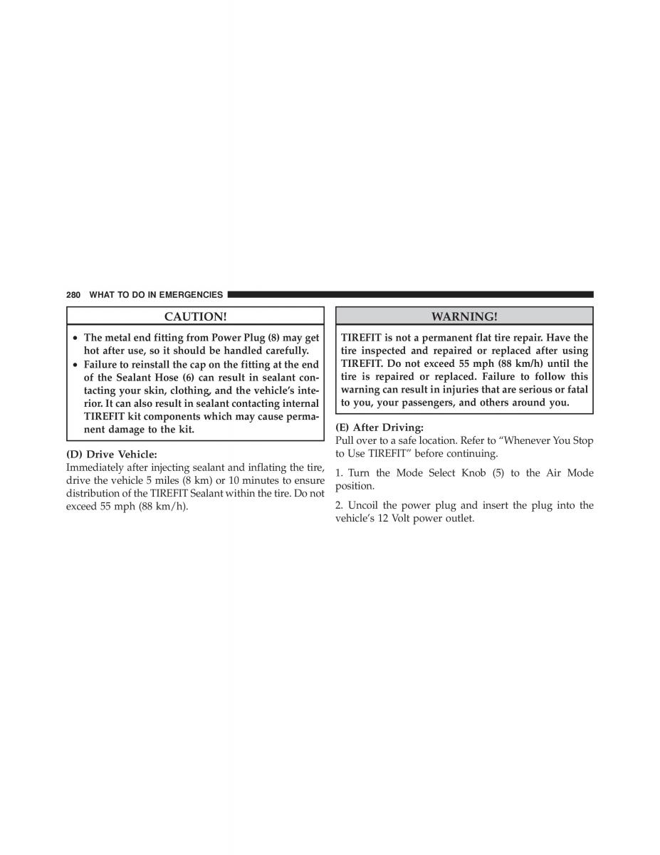 instrukcja obsługi Fiat 500 Fiat 500 owners manual / page 282