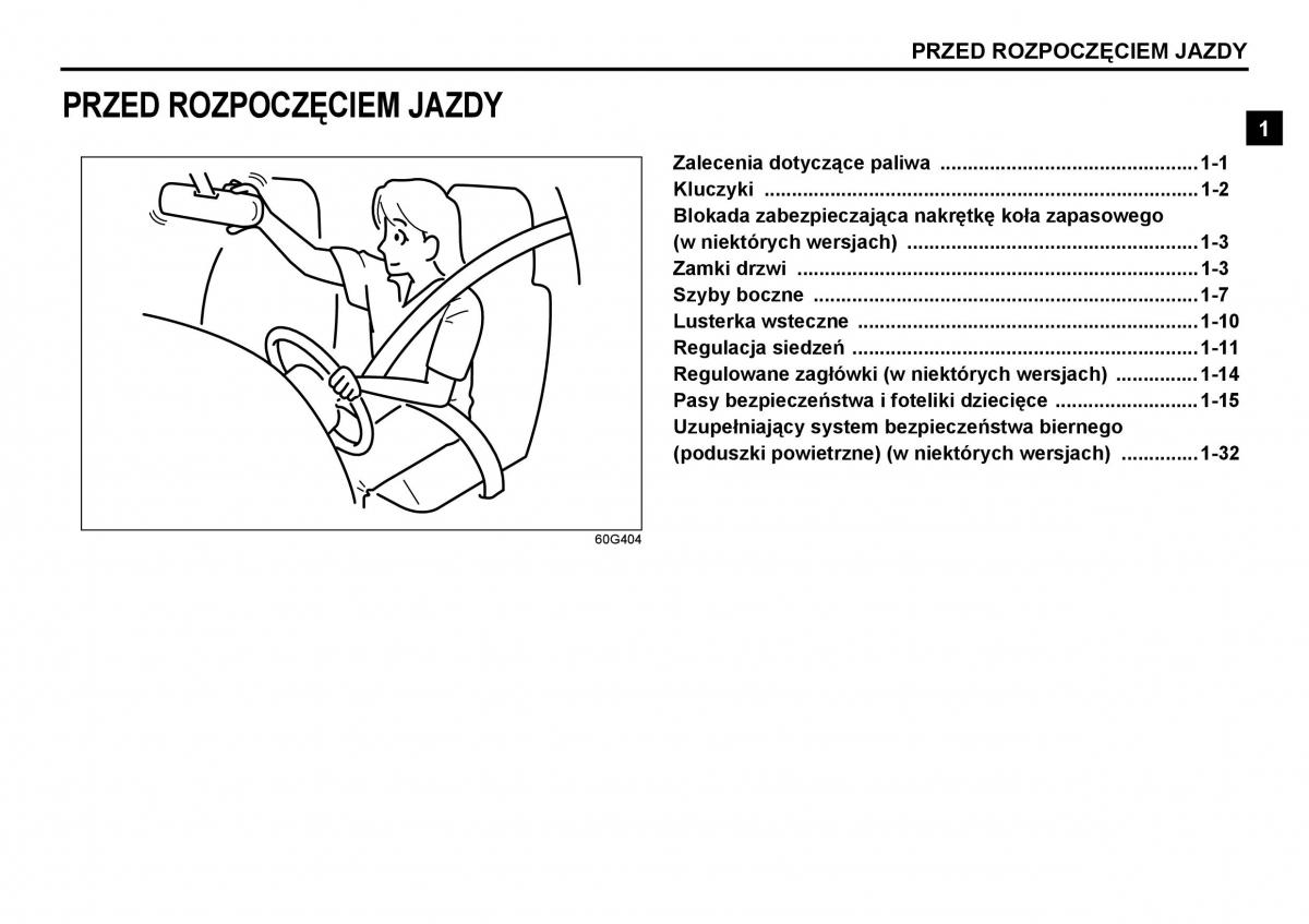 Suzuki Grand Vitara I 1 instrukcja / page 9