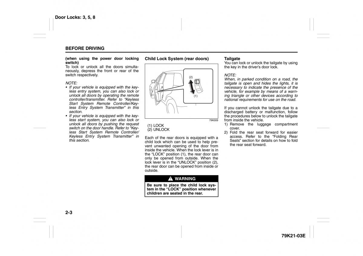 Suzuki Grand Vitara II 2 owners manual / page 20