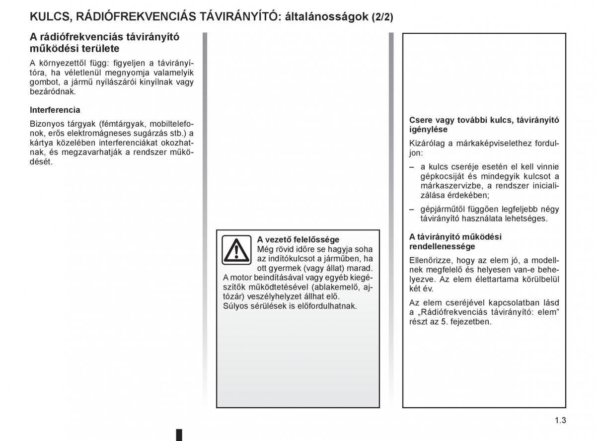 Renault Clio III 3 Kezelesi utmutato / page 9