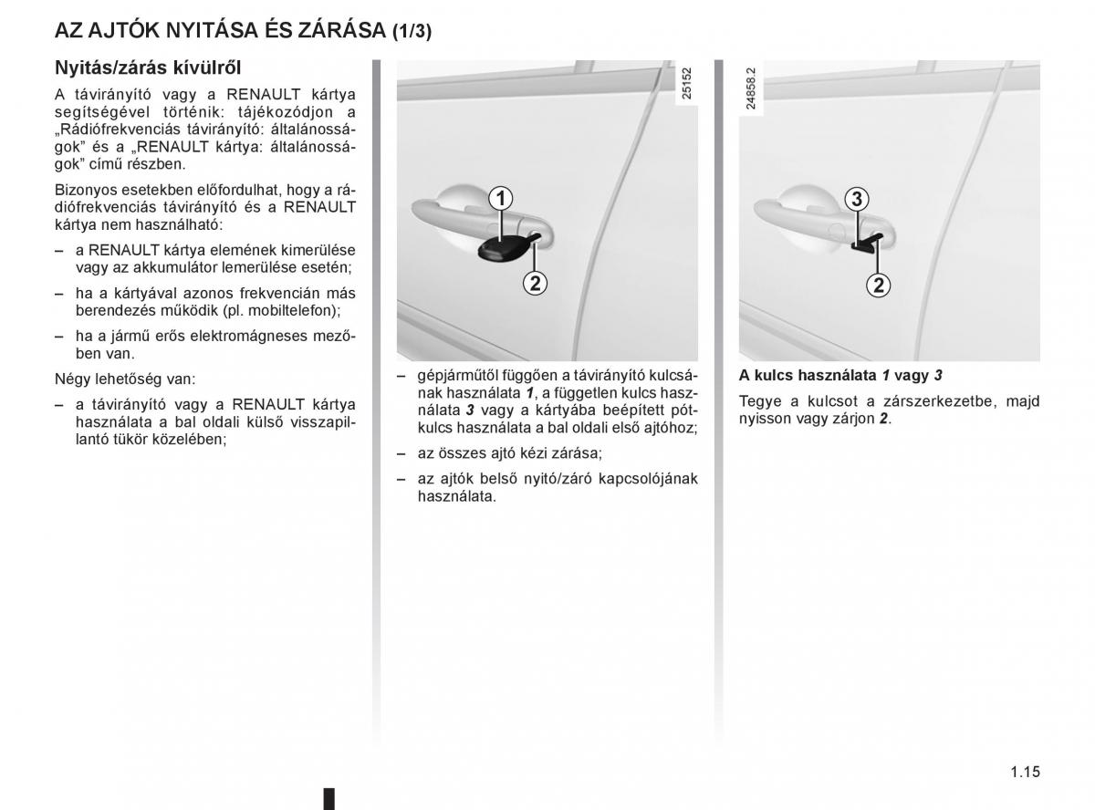 Renault Clio III 3 Kezelesi utmutato / page 21