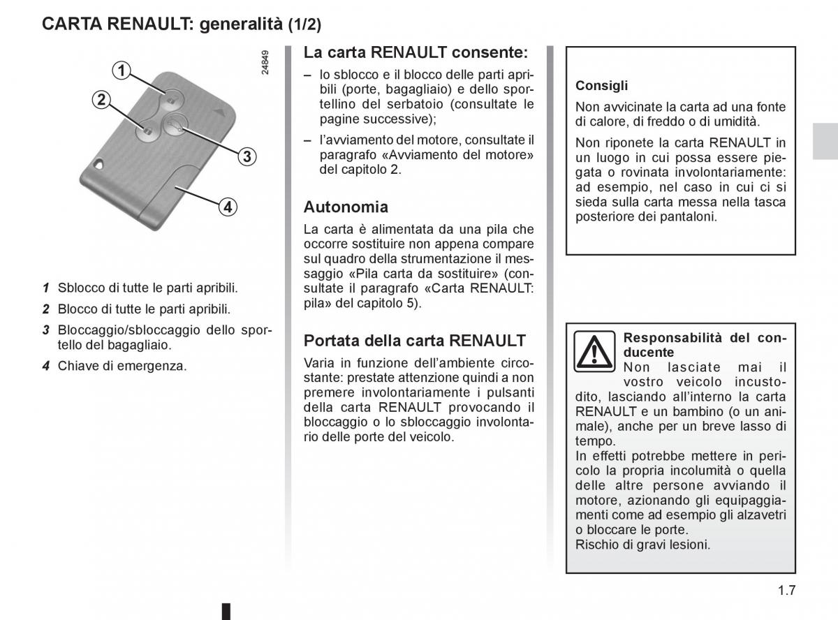 Renault Clio III 3 manuale del proprietario / page 13