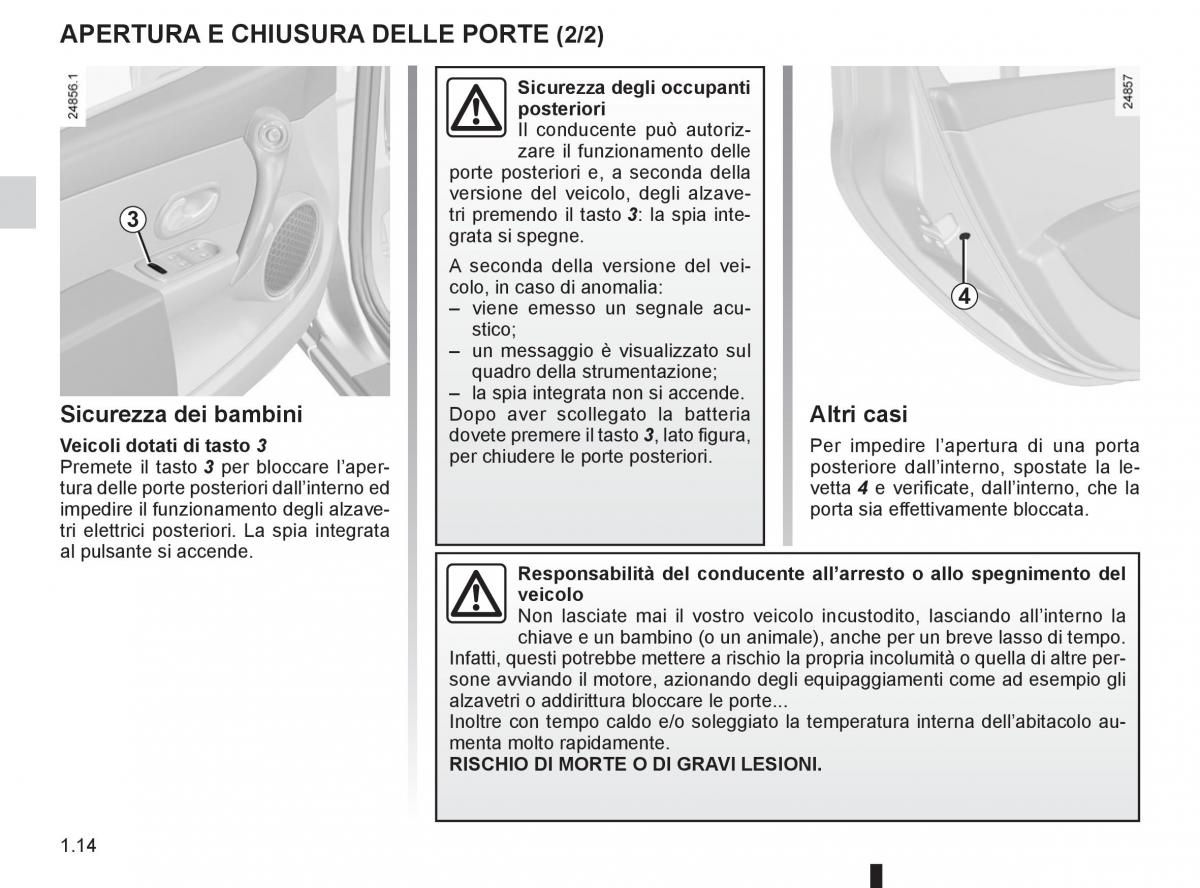 Renault Clio III 3 manuale del proprietario / page 20