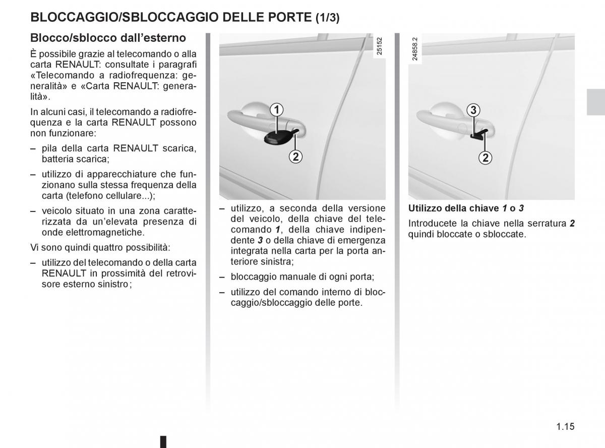 Renault Clio III 3 manuale del proprietario / page 21