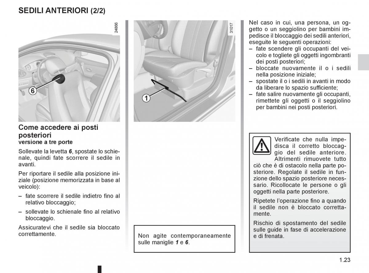 Renault Clio III 3 manuale del proprietario / page 29