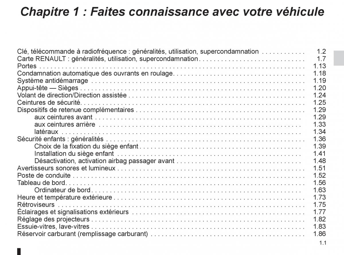 Renault Clio III 3 manuel du proprietaire / page 7