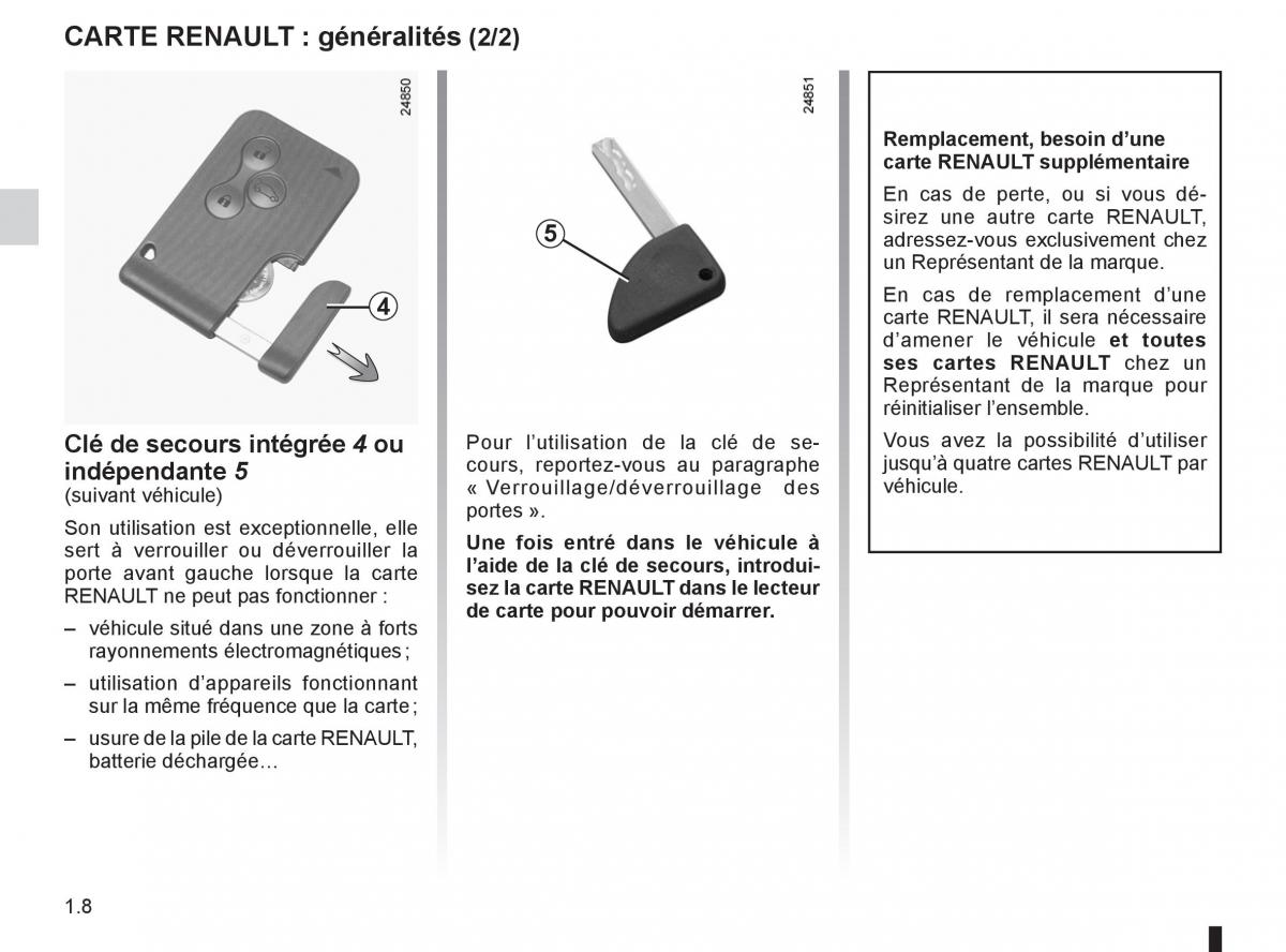 Renault Clio III 3 manuel du proprietaire / page 14