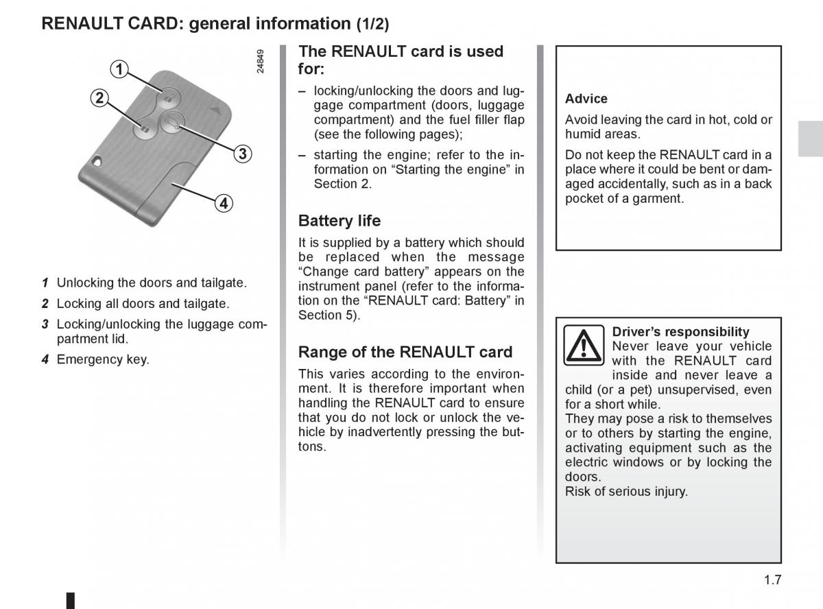 Renault Clio III 3 owners manual / page 13