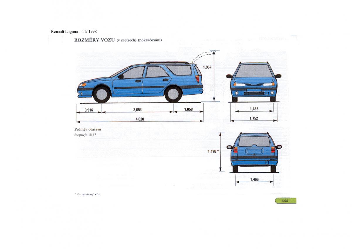 Renault Laguna I 1 navod k obsludze / page 156
