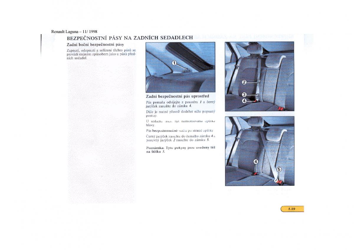 Renault Laguna I 1 navod k obsludze / page 25