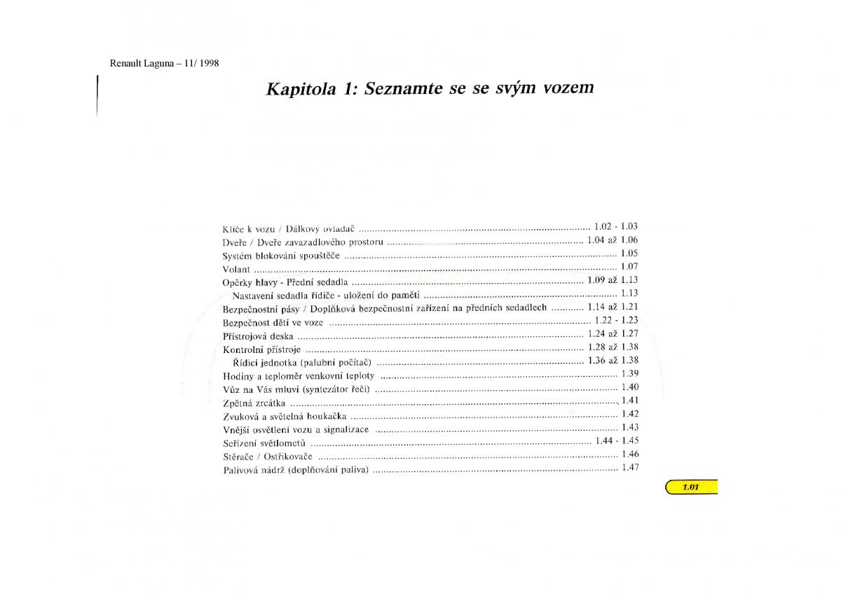 Renault Laguna I 1 navod k obsludze / page 7