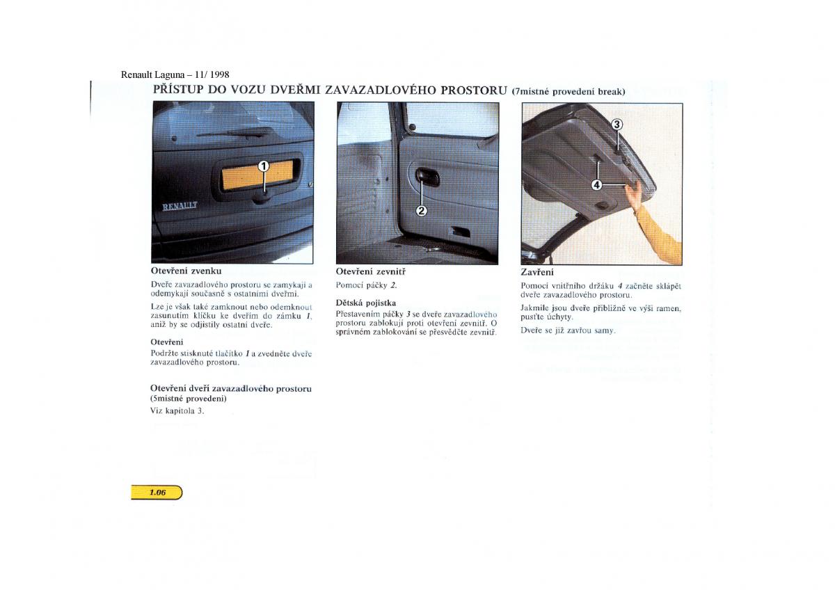 Renault Laguna I 1 navod k obsludze / page 12