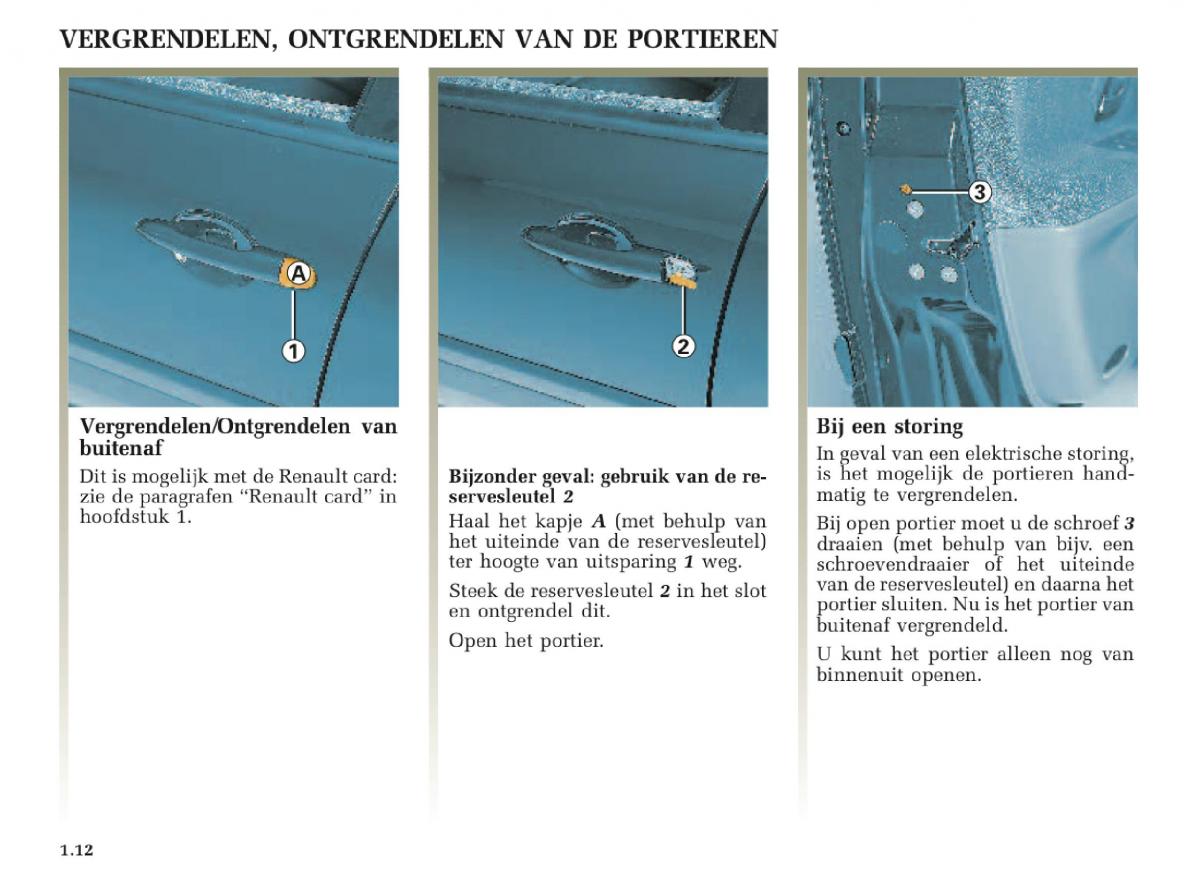 Renault Laguna II 2 handleiding / page 18