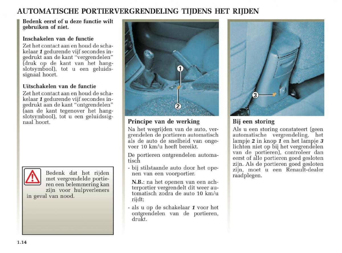 Renault Laguna II 2 handleiding / page 20