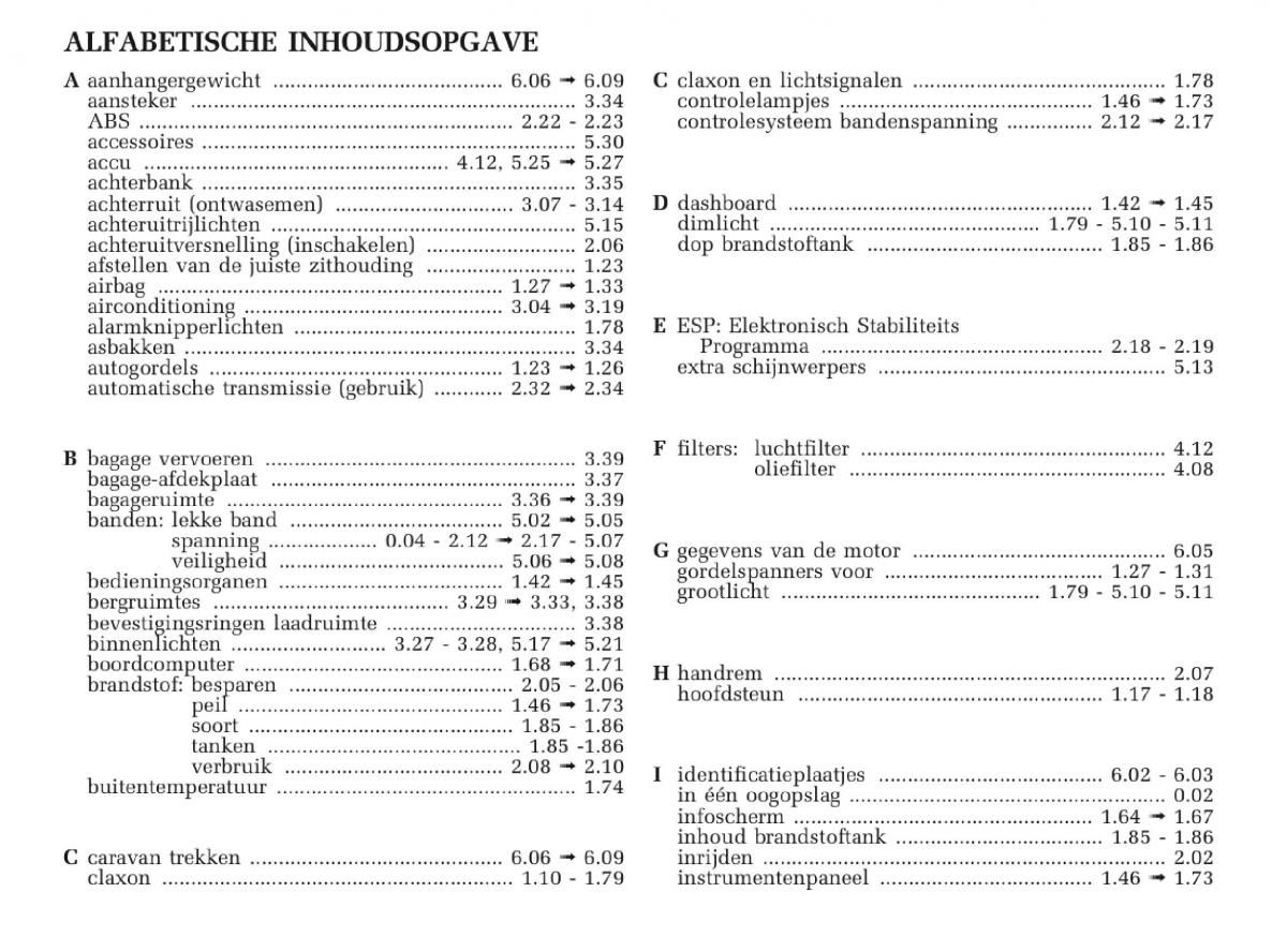 Renault Laguna II 2 handleiding / page 235