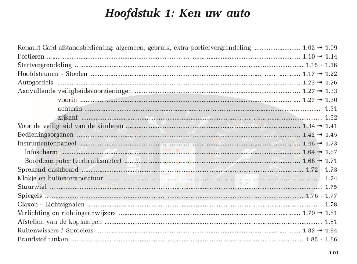 Renault Laguna II 2 handleiding / page 7