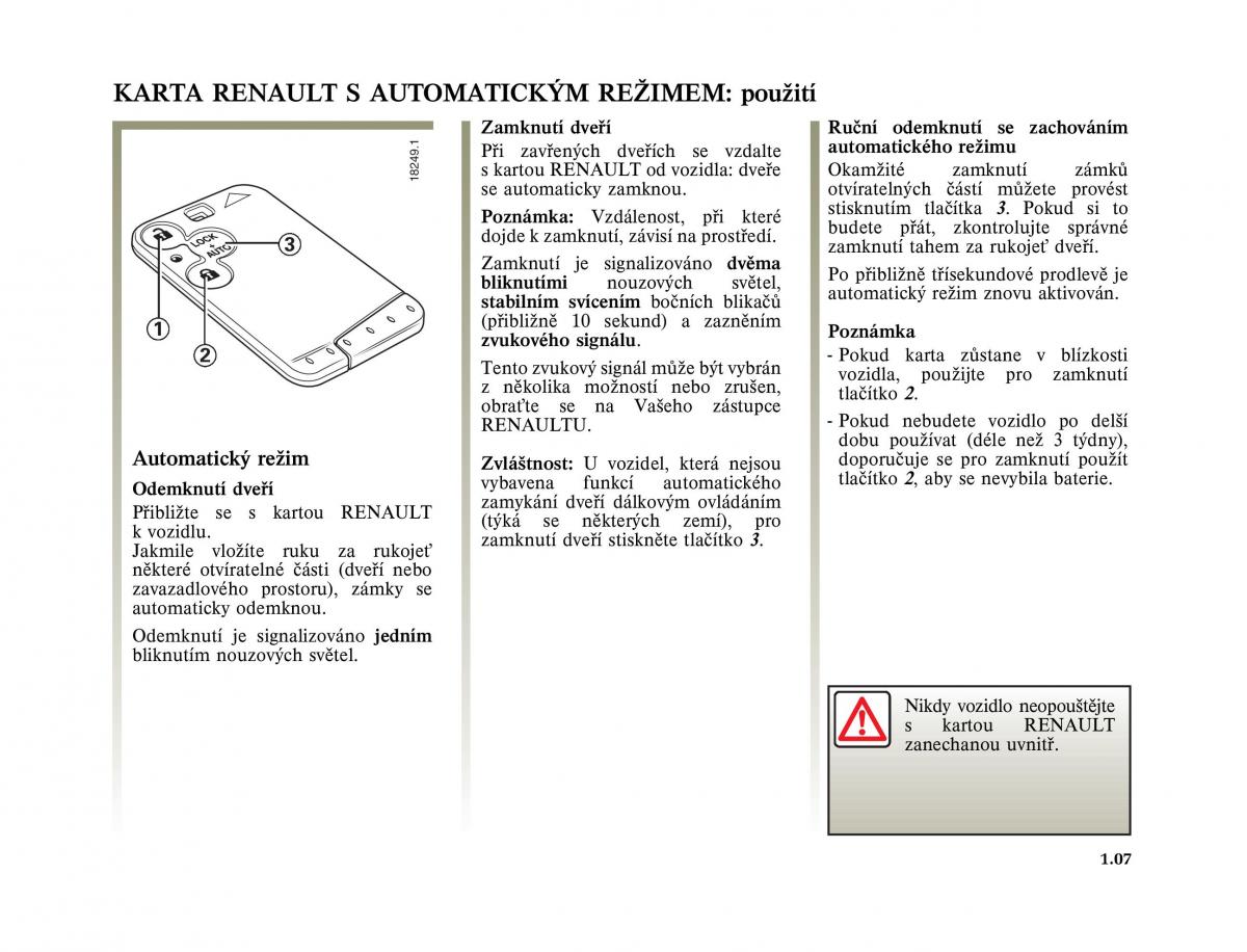 Renault Laguna II 2 navod k obsludze / page 15