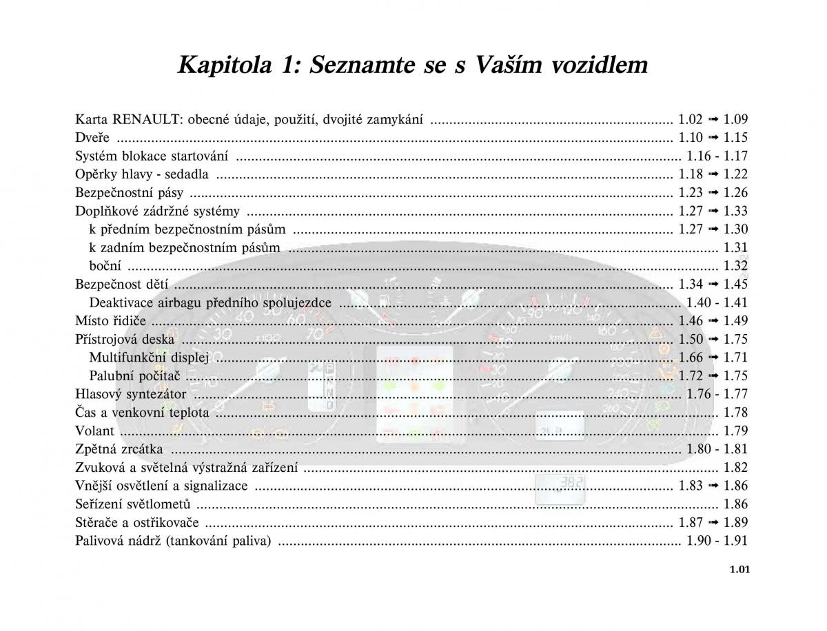 Renault Laguna II 2 navod k obsludze / page 9