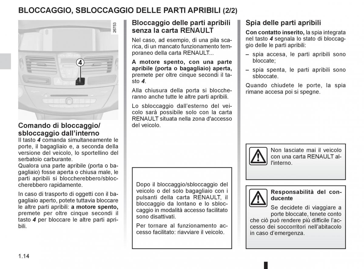 Renault Laguna III 3 manuale del proprietario / page 20