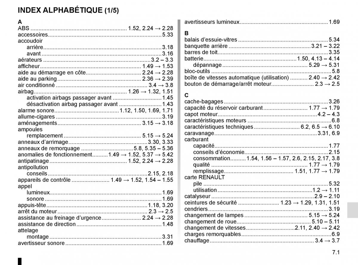 Renault Laguna III 3 manuel du proprietaire / page 247