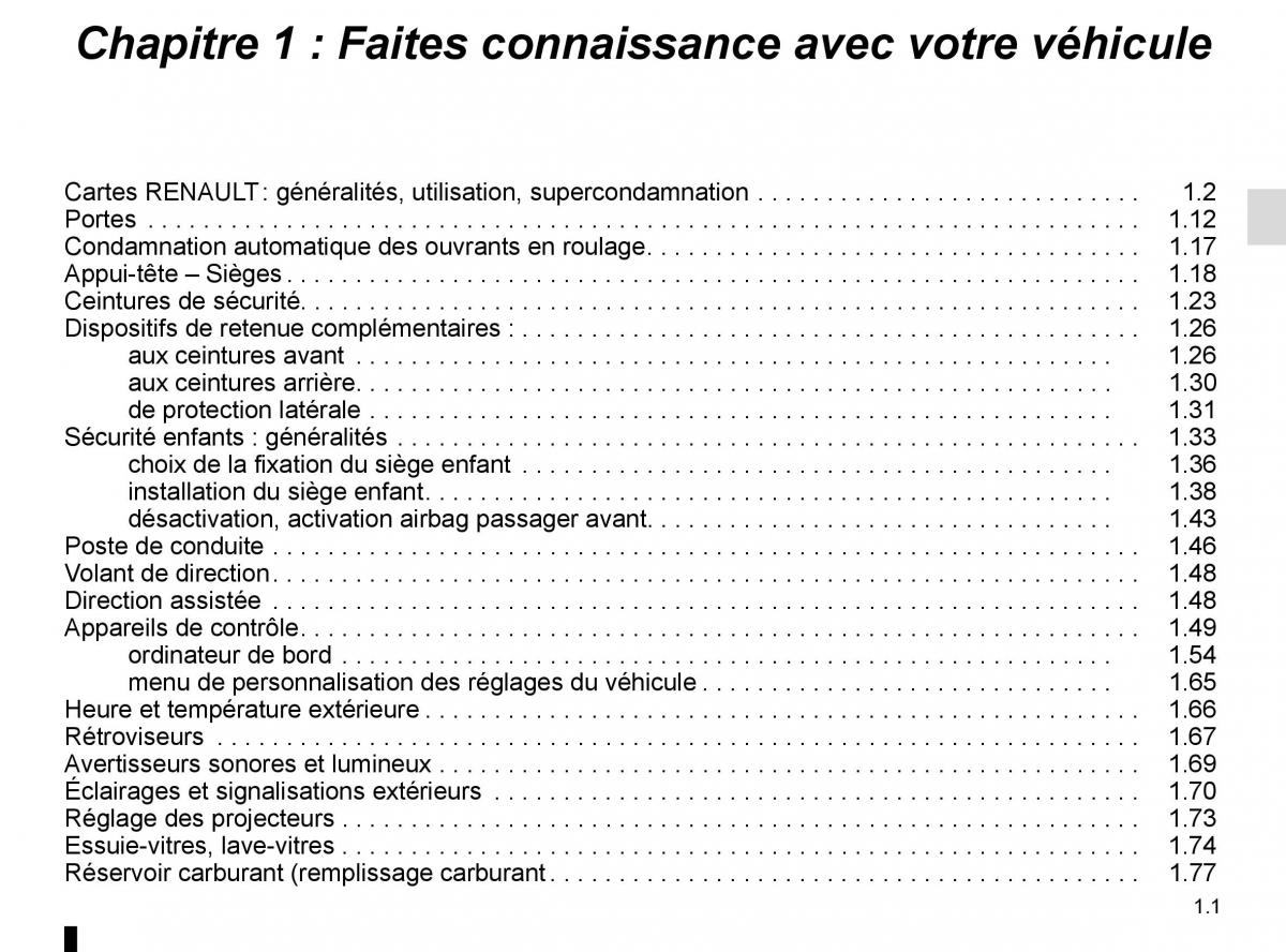 Renault Laguna III 3 manuel du proprietaire / page 7
