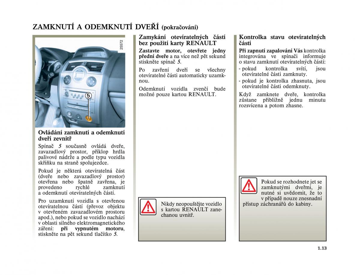 Renault Megane II 2 navod k obsludze / page 23