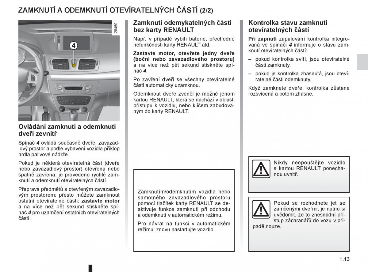 Renault Megane III 3 navod k obsludze / page 19