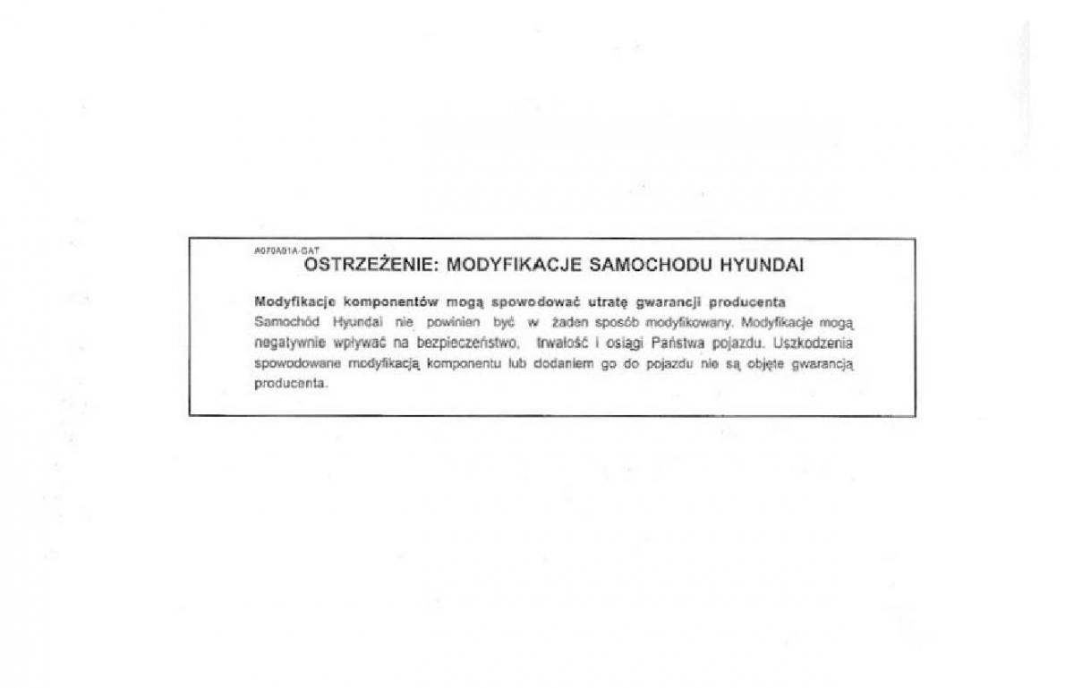 Hyundai Terracan Highlander instrukcja obslugi / page 6